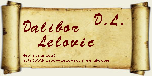 Dalibor Lelović vizit kartica
